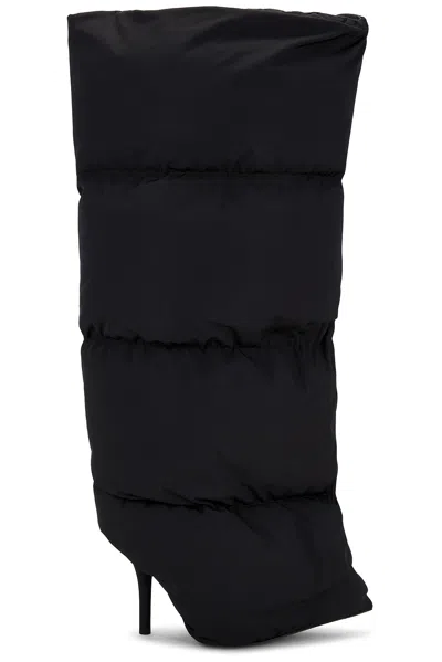 Balenciaga Wader Puffer Wide-shaft Stiletto Boots In 1000 Black