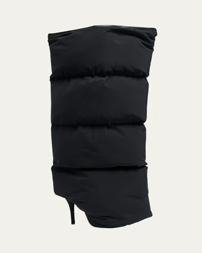 BALENCIAGA WADER PUFFER WIDE-SHAFT STILETTO BOOTS