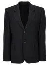 Balenciaga Single-breasted Wool Blazer In Black