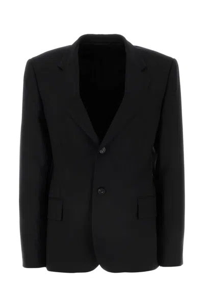 Balenciaga Waisted Sb Jacket In Black