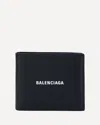 Balenciaga Black Wallet With Contrasting Logo Print In Leather Man In Black