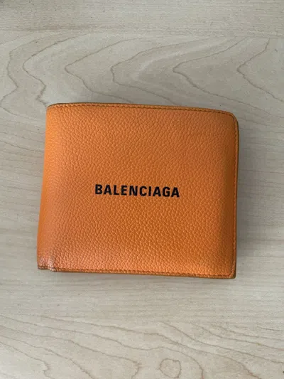 Pre-owned Balenciaga Wallet In Orange