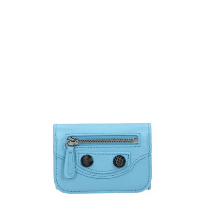 Balenciaga Wallet The Cabbage Women Heavenly Leather/sea