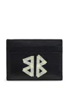 Balenciaga Cash Tape Type Logo Leather Card Holder
