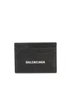 Balenciaga Logo-print Grained Leather Card Holder Accessories