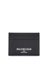 Balenciaga Leather Card Holder In Black