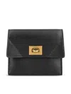 Balenciaga Rodeo Flap Leather Card Holder In Black