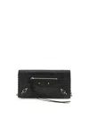 Balenciaga Black Calf Leather Bos Taurus Wallet In Brown