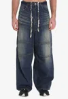 Balenciaga Man Blue Jeans In Blue