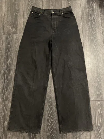 Pre-owned Balenciaga Washed Black Baggy Denim Pants
