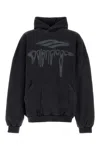 Balenciaga 3b Liquified Black Faded Sweatshirt In Black