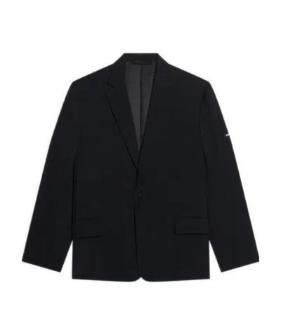 Balenciaga Washed Button-front Jacket In Black
