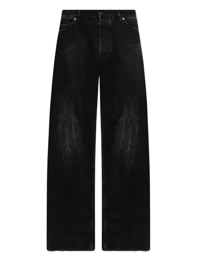 Balenciaga Casual Distressed Denim Trousers In Black