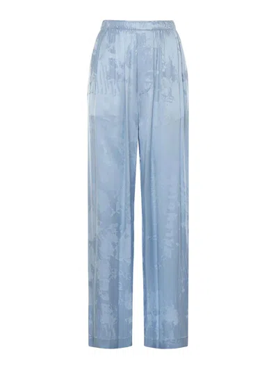 Balenciaga Washed Crayon Allover Silk Pajama Pants In Multi