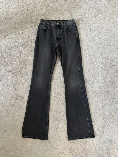 Pre-owned Balenciaga Washed Dark Gray Bootcut Jeans