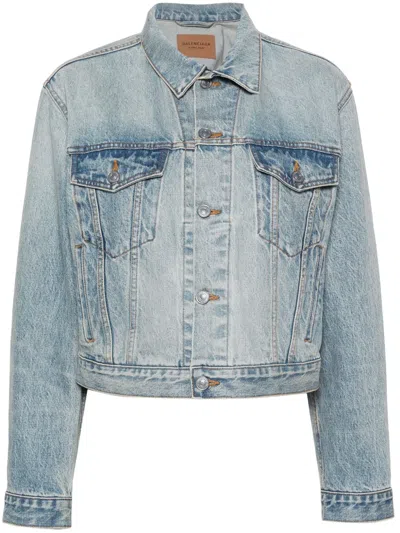 BALENCIAGA WASHED-DENIM JACKET