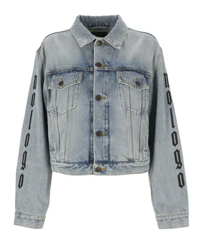 BALENCIAGA BALENCIAGA NOLOGO PRINTED DENIM JACKETS