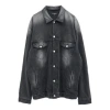 Balenciaga Faded Denim Jacket In Multi