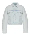 Balenciaga Washed-denim Jacket In White