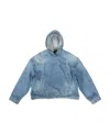 Balenciaga Washed-effect Denim Jacket In Blue