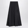 Balenciaga Elastic-waistband Pleated Skirt In Black