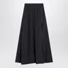 Balenciaga Elastic-waistband Pleated Skirt In Black