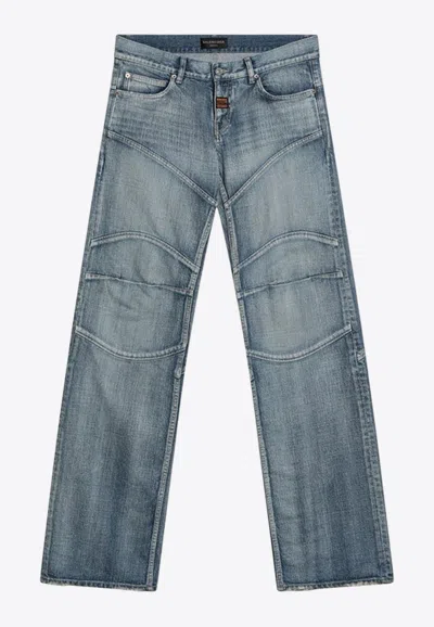 BALENCIAGA WASHED WIDE-LEG JEANS