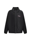Balenciaga Polyester Jacket With Elastic Cuffs And Hooded Design