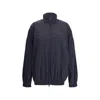 Balenciaga Lightweight Black Icon Jacket In Blue