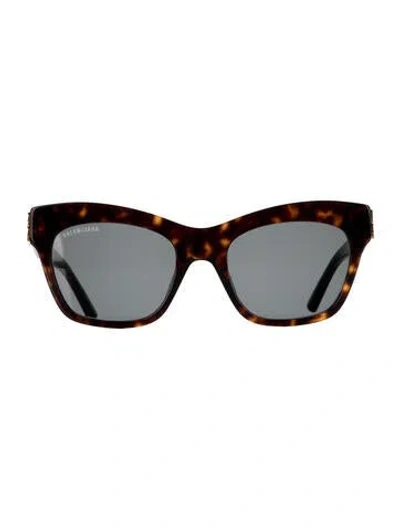 Pre-owned Balenciaga Wayfarer Tinted Sunglasses In Brown