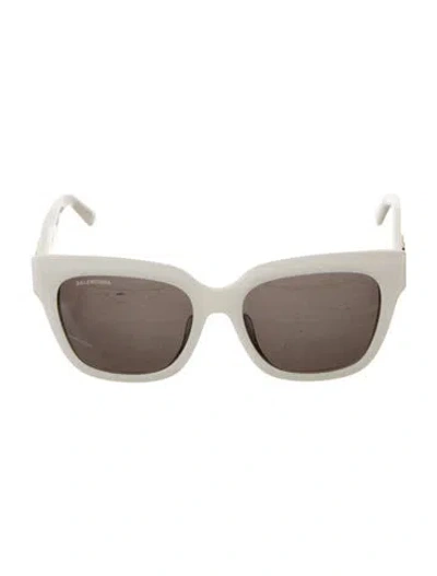 Pre-owned Balenciaga Wayfarer Tinted Sunglasses In White