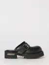 Balenciaga Venom Round Toe Leather Chunky Mules In Black