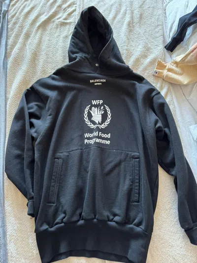 Pre-owned Balenciaga Wfp Hoodie In Black