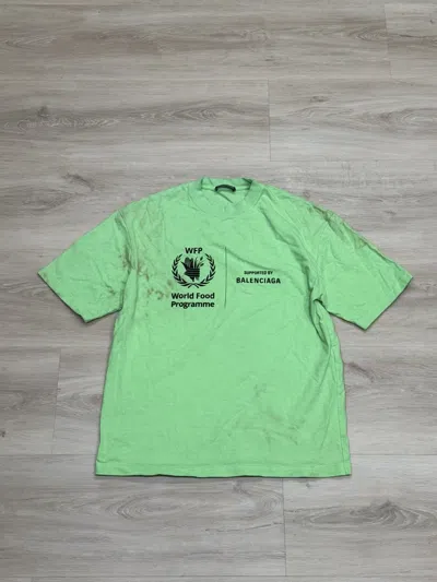 Pre-owned Balenciaga Wfp World Food Programme Tee In Green