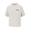 Balenciaga Womens Dirty White Logo-print Relaxed-fit Cotton T-shirt In White