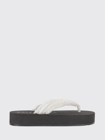Balenciaga Jet Leg Platform Flip Flops In Viscose In Multi