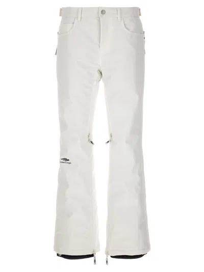 BALENCIAGA WHITE 5-POCKET SKI 3B SPORTS ICON PANTS
