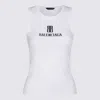 Balenciaga Ribbed Texture Sleeveless Tank Top