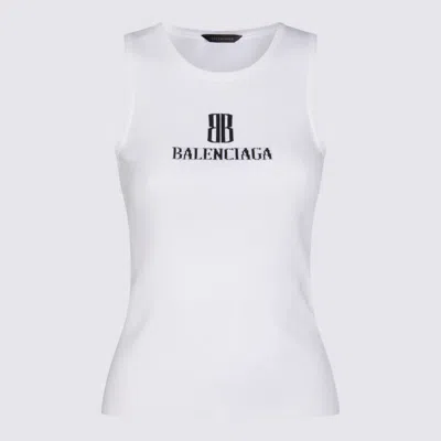 Balenciaga White Nano Bb Tank Top