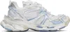 Balenciaga Runner 2 Sneakers With Embossed Heel Loop In 9041 Wht/light Blue/