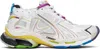 Balenciaga Men White Gradient Runner Sneakers In 9800
