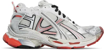 BALENCIAGA WHITE & RED RUNNER SNEAKERS