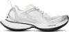 Balenciaga Two-tone Mesh And Fabric Circuit Sneakers In 9100 White/silver