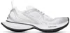 Balenciaga White And Silver Sneaker Circuit In White/silver