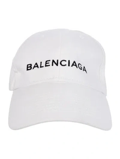 Pre-owned Balenciaga White  Baseball Hall With Logo At Front. Designer Size Large.