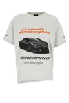 Balenciaga Lamborghini X Automobili Oversized Crew Neck T-shirt In White