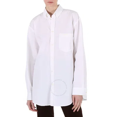 Balenciaga White Button-down Large Fit Cotton Shirt