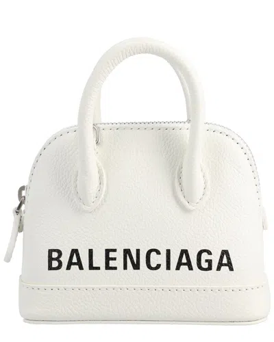 Balenciaga White Calfskin Ville Handbag, Never Carried (authentic Pre-loved)