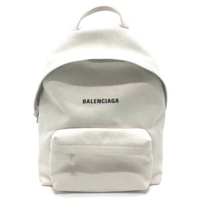 Pre-owned Balenciaga White Canvas Backpack ()