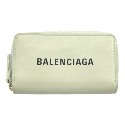 Pre-owned Balenciaga White Coin Purse/coin Case ()